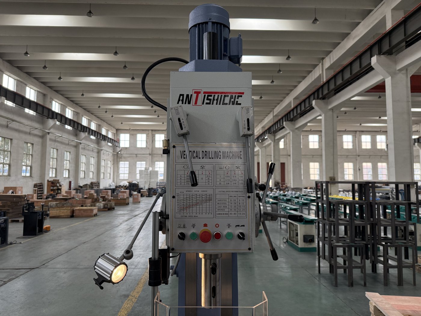 Vertical drilling machine control panel