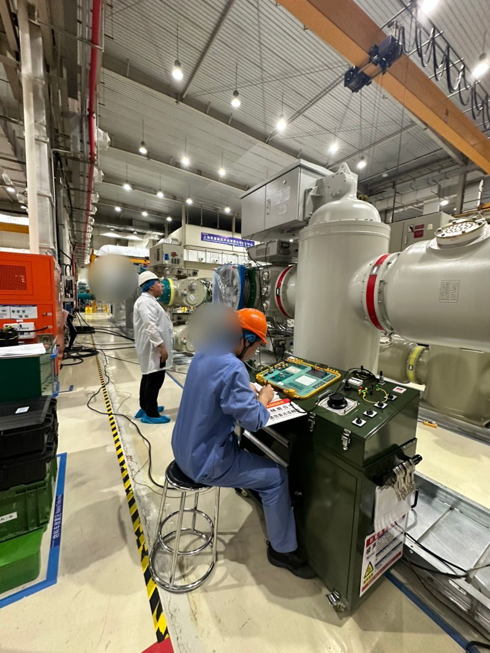 Industrial equipment testing